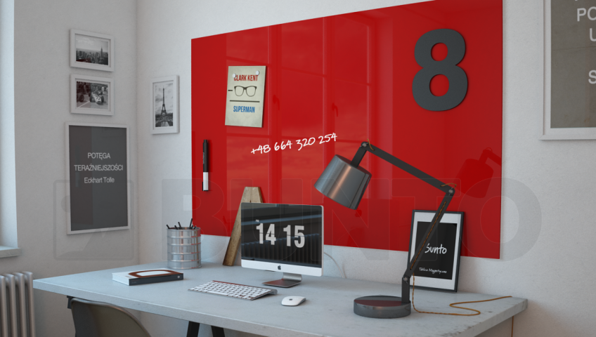 tablica suchościeralna czerwona