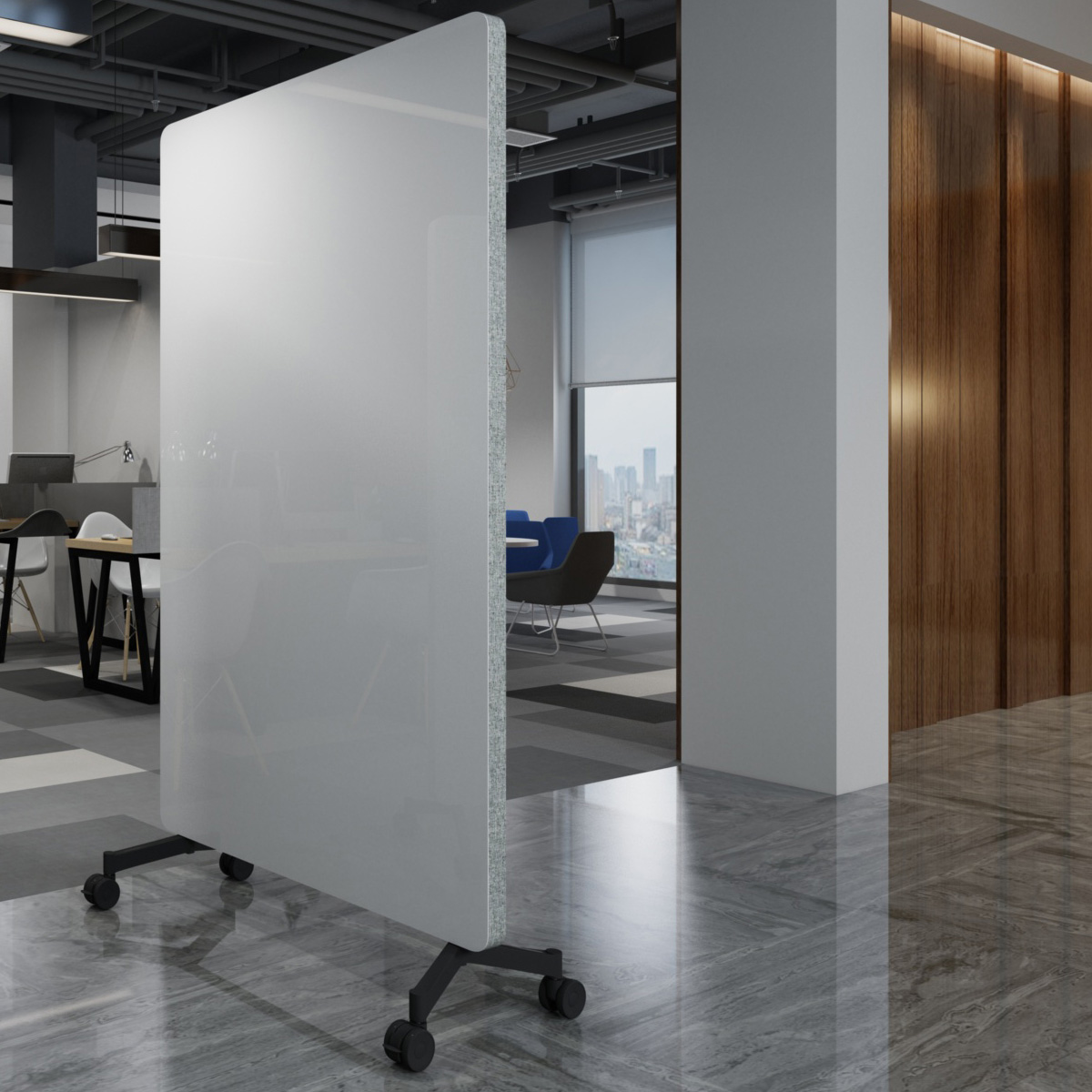 Tablica szklana mobilna kolka